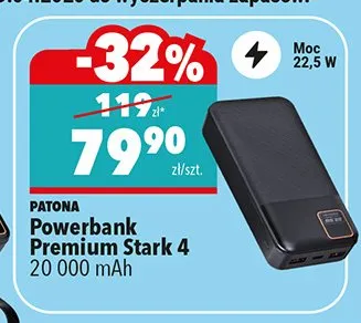 Powerbank Premium Stark 4 20 000 mAh promocja w Biedronka