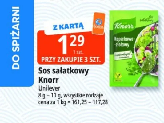 Sos sałatkowy Koperkowo-ziołowy Knorr promocja w Leclerc