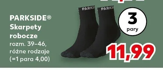 Skarpety robocze Parkside rozm. 39-46 promocja w Kaufland