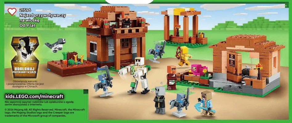 Klocki LEGO Minecraft 21596 Najazd przywoływaczy na wioskę promocja w LEGO