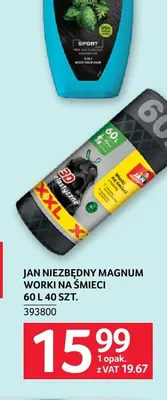 Worki na śmieci Magnum 60 l Jan Niezbędny promocja w Selgros