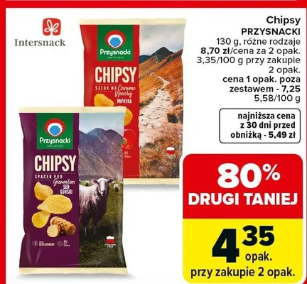 Chipsy Przysnacki Intersnack promocja w Carrefour
