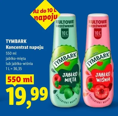Koncentrat napoju Tymbark jabłko-mięta promocja w Lidl