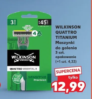 Maszynki do golenia Wilkinson Sword Quattro Titanium promocja w Kaufland