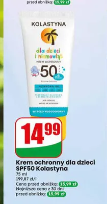 Krem ochronny dla dzieci i niemowląt SPF50 Kolastyna promocja w Dino