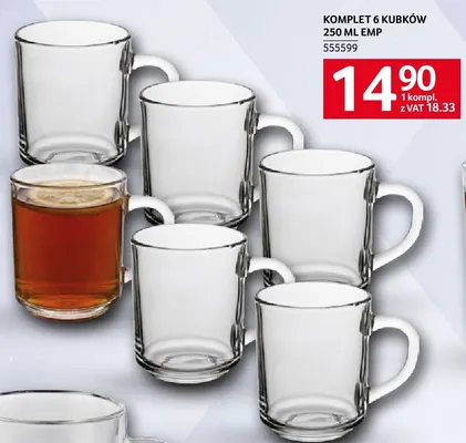 KOMPLET 6 KUBKÓW 250 ML EMP promocja w Selgros