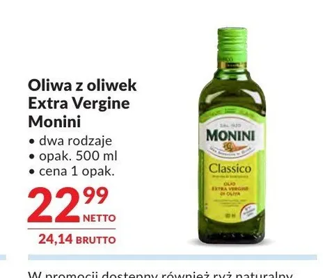 Oliwa z oliwek Extra Vergine Monini Classico promocja w Makro