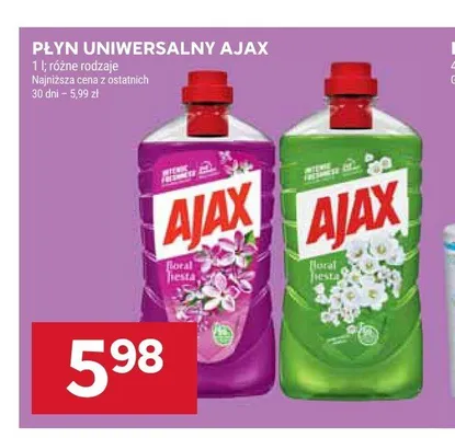 Płyn uniwersalny Ajax promocja w Stokrotka