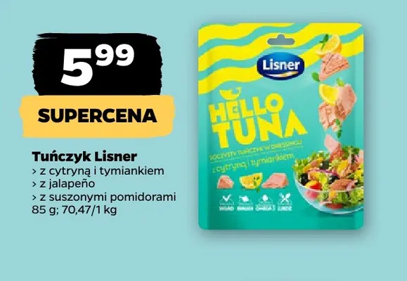 Tuńczyk Lisner z suszonymi pomidorami promocja w Netto