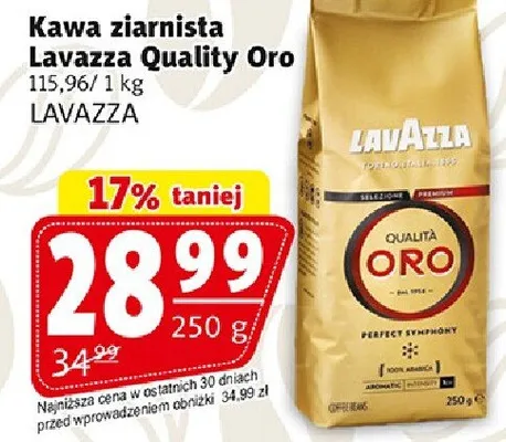 Kawa ziarnista Lavazza Quality Oro promocja w Prim Market