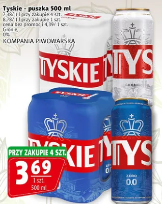 Piwo Tyskie puszka promocja w Prim Market