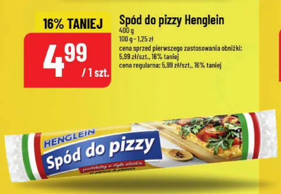 Spód do pizzy Henglein promocja w POLOmarket