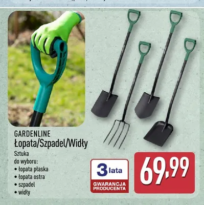 Łopata ostra Gardenline promocja w Aldi
