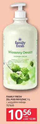 Żel pod prysznic FAMILY FRESH WIOSENNY DESZCZ 1 L promocja w Selgros