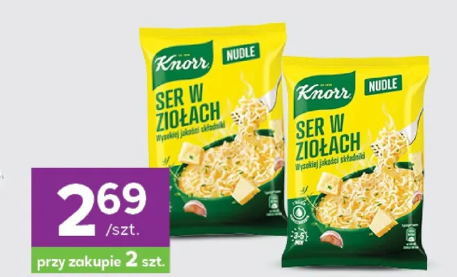 Zupa błyskawiczna Nudle ser w ziołach promocja w Stokrotka