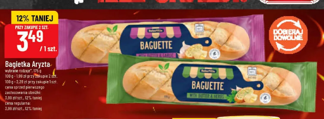 Bagietka Aryzta with butter & herbs promocja w POLOmarket