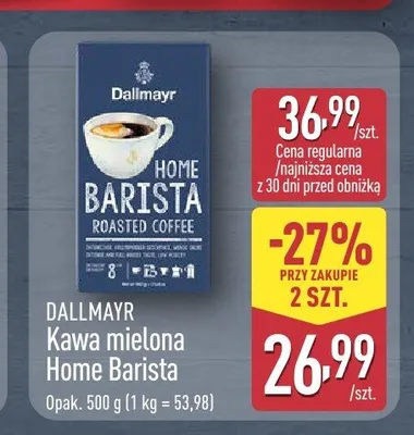 Kawa mielona Dallmayr Home Barista promocja w Aldi