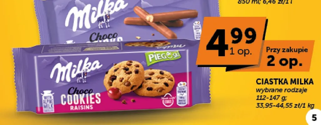 Ciastka Milka Choco Stix promocja w Groszek