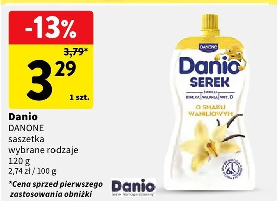 Danio saszetka wybrane rodzaje promocja w Intermarche