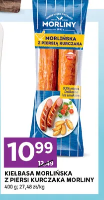 Kiełbasa Morlińska z piersi kurczaka Morliny promocja w Stokrotka