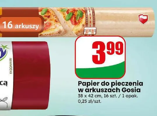 Papier do pieczenia w arkuszach Gosia promocja w Dino