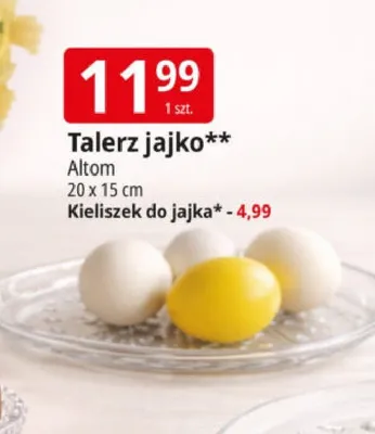 Talerz jajko 20 x 15 cm promocja w Leclerc