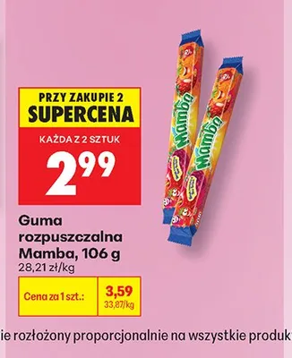 Guma rozpuszczalna Mamba promocja w Biedronka