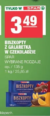 Biszkopty z galaretką w czekoladzie SPAR promocja w SPAR