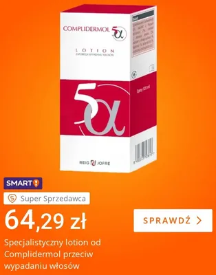 Lotion przeciw wypadaniu włosów Complidermol 5α promocja w Allegro
