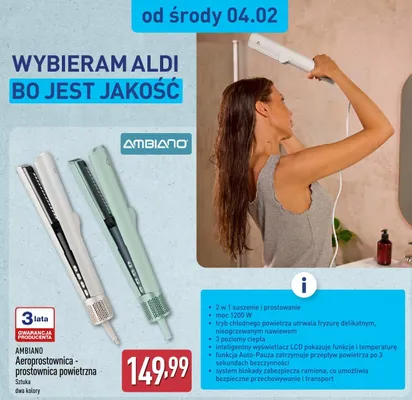 Aeroprostownica - prostownica powietrzna dwa kolory promocja w Aldi