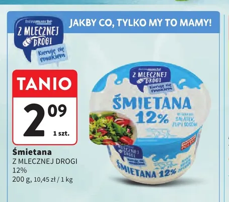 Śmietana Z Mlecznej Drogi 12% promocja w Intermarche