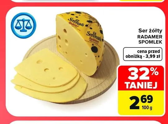 Ser żółty Radamer Spomlek promocja w Carrefour Market