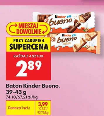 Baton Kinder Bueno White promocja w Biedronka