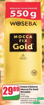 Kawa mielona Mocca Fix Gold Woseba promocja w Dino