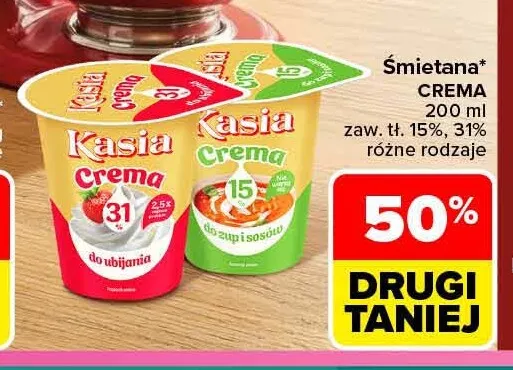 Śmietana Crema Kasia promocja w Carrefour