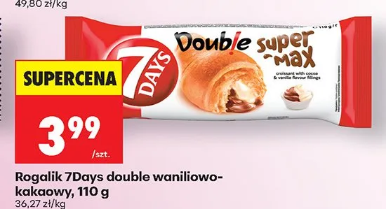 Rogalik double waniliowo-kakaowy promocja w Biedronka