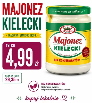 Majonez Kielecki Społem promocja w emma MARKET