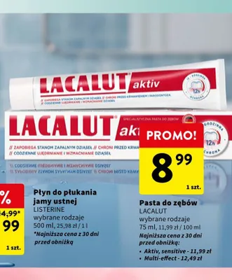 Pasta do zębów Lacalut Sensitive promocja w Intermarche