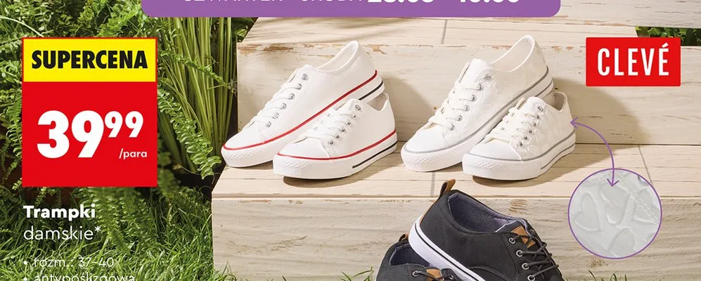 Trampki damskie CLEVÉ promocja w Biedronka