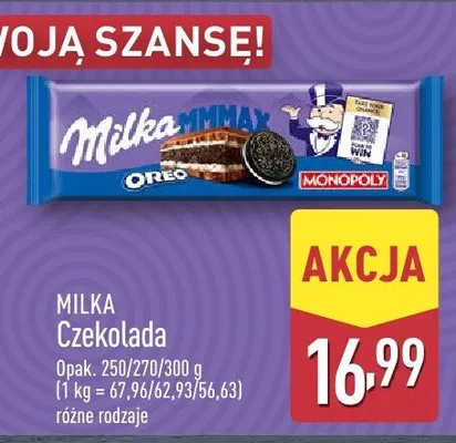 Czekolada różne rodzaje promocja w Aldi