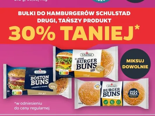 Bułki do hamburgerów Schulstad Boston Buns promocja w Netto