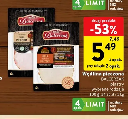 Filet pieczony w plastrach Balcerzak promocja w Intermarche