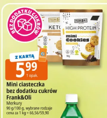 Mini ciasteczka bez dodatku cukrów Frank&Oli promocja w Leclerc