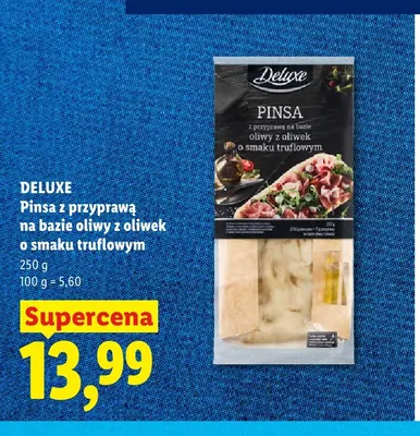 Pinsa z przyprawą na bazie oliwy z oliwek o smaku truflowym Deluxe promocja w Lidl