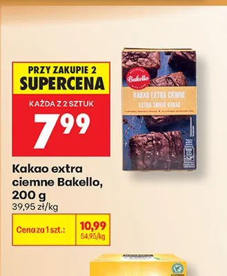 Kakao extra ciemne Bakello promocja w Biedronka