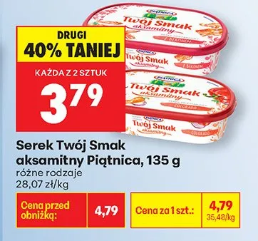 Serek aksamitny różne rodzaje promocja w Biedronka