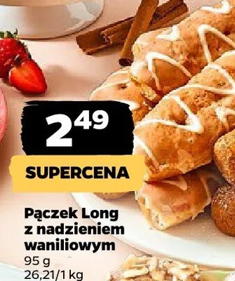 Pączek Long z nadzieniem waniliowym promocja w Netto