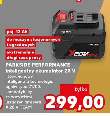 Inteligentny akumulator 20V 12Ah Parkside Performance promocja w Kaufland