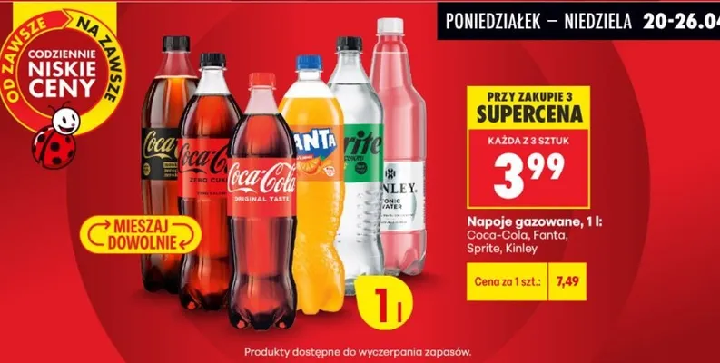 Napoje gazowane promocja w Biedronka