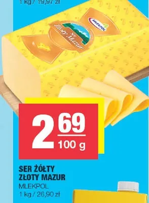 Ser żółty złoty Mazur promocja w SPAR